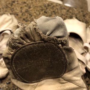 Old used ballet flats